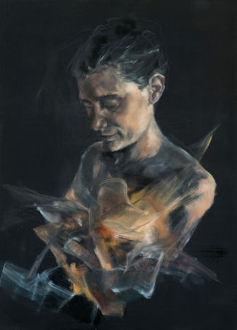 Peinture contemporaine, Peinture à l'huile, Femme, portrait, Corps, Toulouse, Occitanie