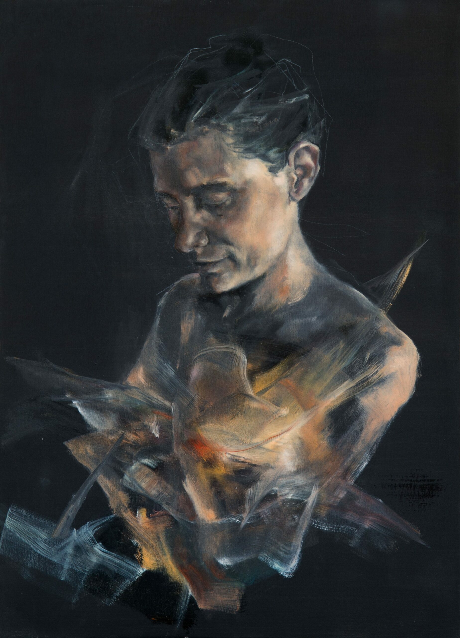 Mathilde du Mesnildot | Peinture & Vitrail | Toucher le vivant Portrait peinture à l'huile par Mathilde du Mesnildot