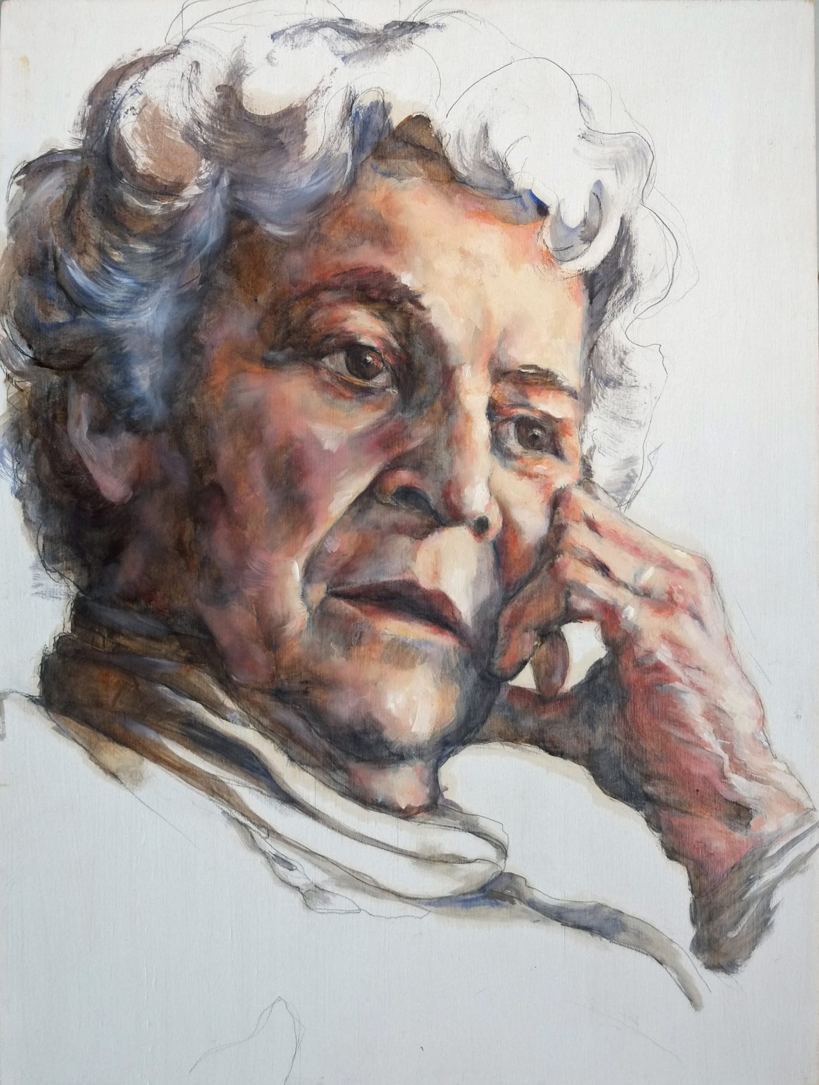 Portrait contemporain à l'huile par Mathilde du Mesnildot