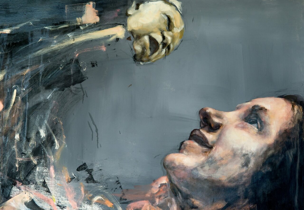 Détail de matière, peinture à l'huile par Mathilde du Mesnildot