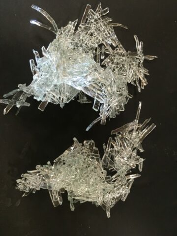 Sculpture en verre, par Mathilde du Mesnildot, Transparence, reflets, végétal, art verrier contemporain