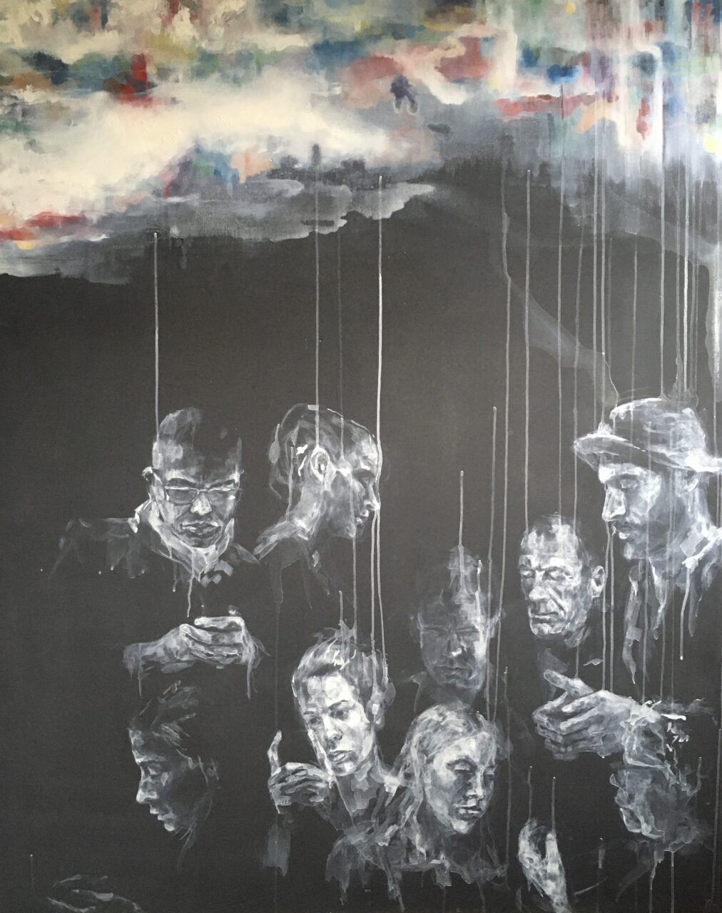 Mathilde du Mesnildot | Peinture & Vitrail | Les lotophages Les lotophages, grande peinture de Mathilde du Mesnildot, tempera et huile sur bois