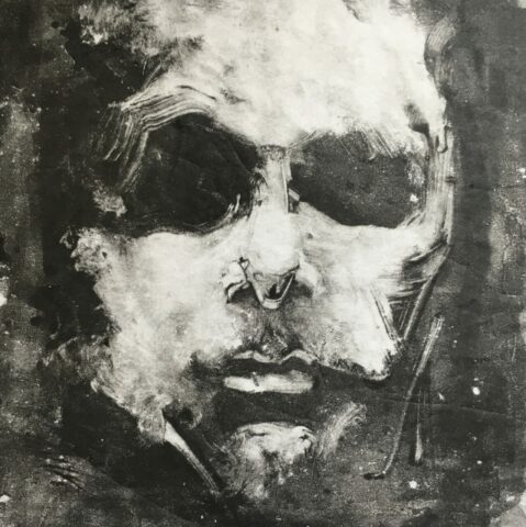 Monotype, portrait Estampe contemporaine - Dessin contemporain - Toulouse - Occitanie