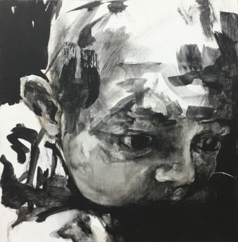 Tempera, peinture contemporaine, nourrisson, Morphogenèse, Naissance, Toulouse Occitanie