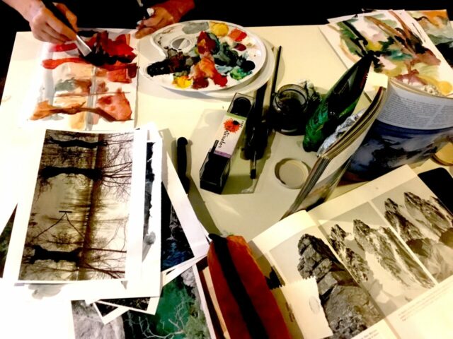 Pratiques plastiques contemporaines, créativité, stage, Toulouse, Huile, Matières picturales, Peinture, Expression, Abstraction, Réel, Géologie, Espace Eclair, Couleurs