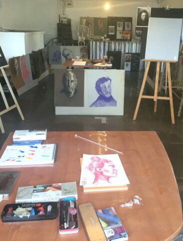 Pratiques plastiques contemporaines, créativité, stage, Toulouse, Matières picturales, Dessin, Pastel, Modèle vivant, Expression, Figuration, Espace Eclair, Couleurs