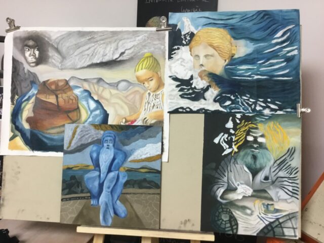 Pratiques plastiques contemporaines, créativité, stage, Toulouse, Huile, Matières picturales, Peinture, Dessin, Expression, Figuration, Espace Eclair