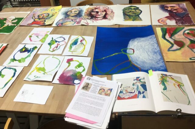 Pratiques plastiques contemporaines, créativité, stage, Toulouse, Huile, Matières picturales, Tempera, Peinture, Dessin, Expression, Figuration, Espace Eclair