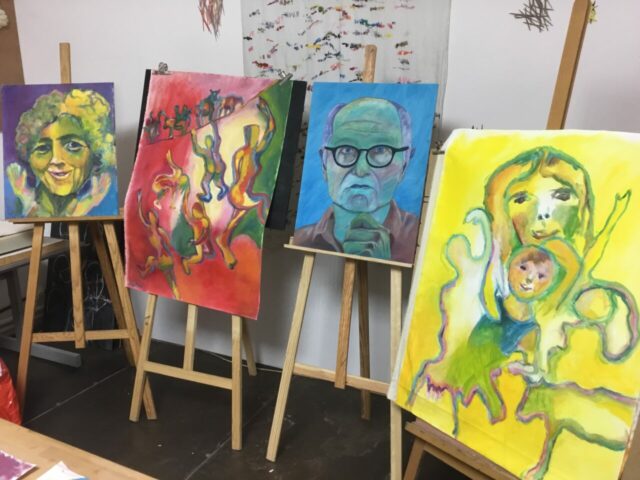 Pratiques plastiques contemporaines, créativité, stage, Toulouse, Huile, Matières picturales, Peinture, Dessin, Pierre noire, Expression, Figuration, Espace Eclair