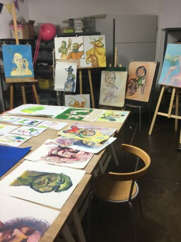 Pratiques plastiques contemporaines, créativité, stage, Toulouse, Huile, Processus créatif, Matières picturales, Peinture, Dessin, Expression, Figuration, Espace Eclair