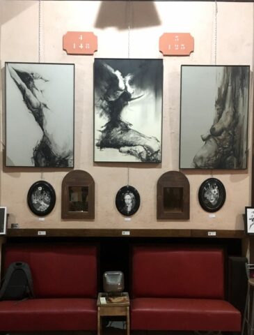 Peinture, Dessin, Fusain, Matières, Expressionnisme, Existentialisme, écologique, Textures, Surface, Profondeur, Transparence, Lumière, Perception, Sensation, Réel, Morphogenèse, Naissance, Animalité, Vulnérabilité, Vivant, Toulouse, Occitanie