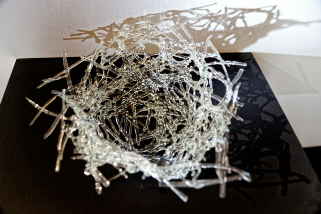 Sculpture contemporaine, Arts verrier contemporain, Toulouse, Occitanie, reflets, paradoxe, art verrier contemporain