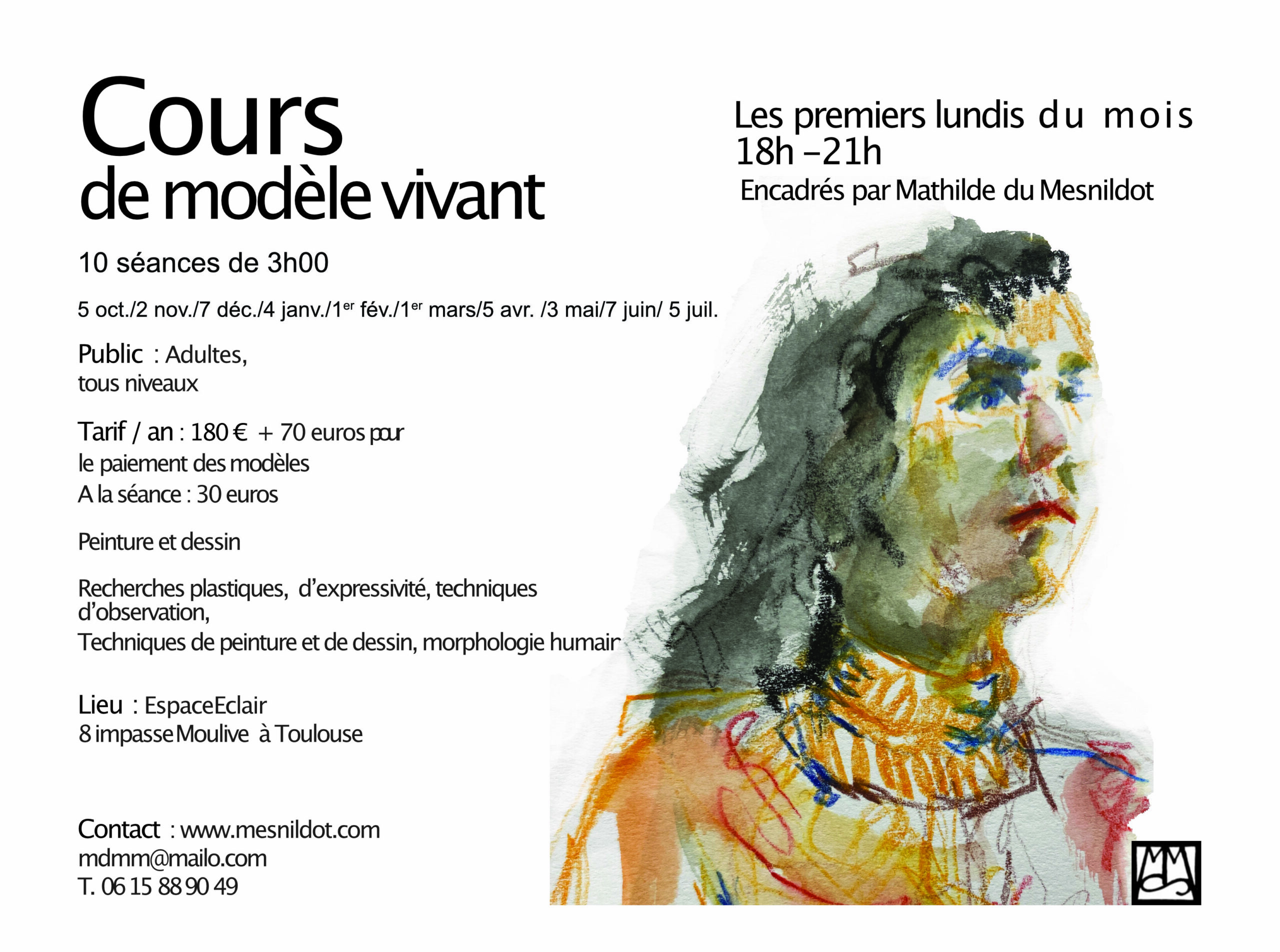 Mathilde du Mesnildot | Peinture & Vitrail | Cours et stages de peinture et dessin à Toulouse